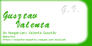 gusztav valenta business card