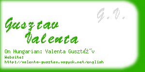 gusztav valenta business card